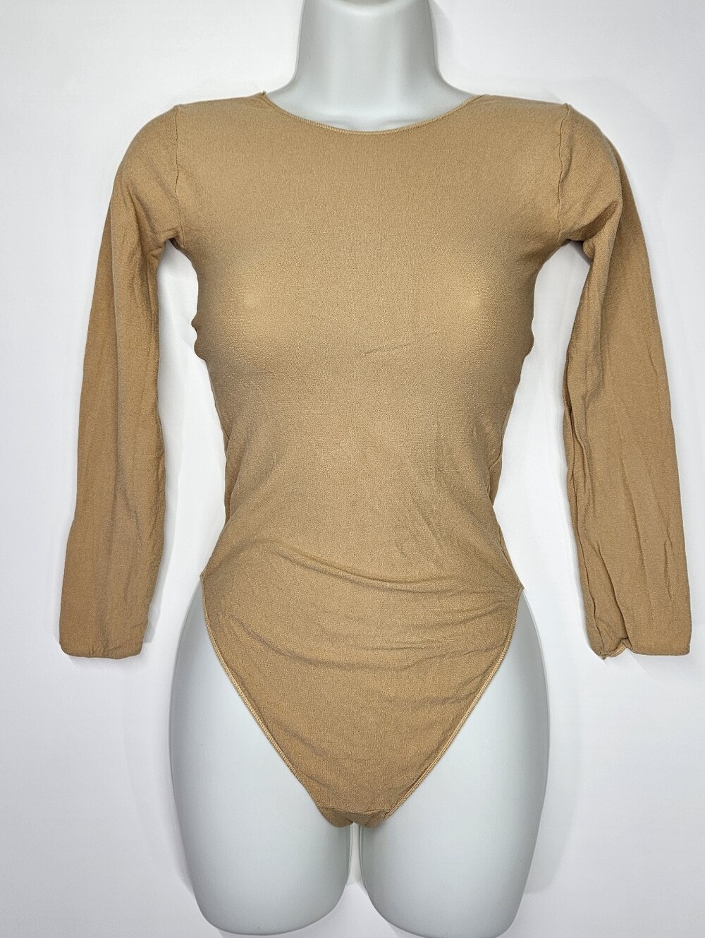 Leg Avenue Size S NEW Body Suit Hosiery Long Sleeve Snap Base Layer Dance Club